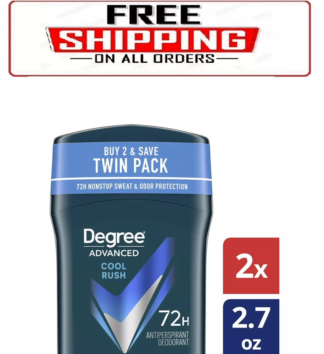 Degree Men Cool Rush Antiperspirant Deodorant, 4 pk./2.7 oz