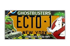 Réplique plaque minéralogique Ghostbusters Ecto-1 license plate replica