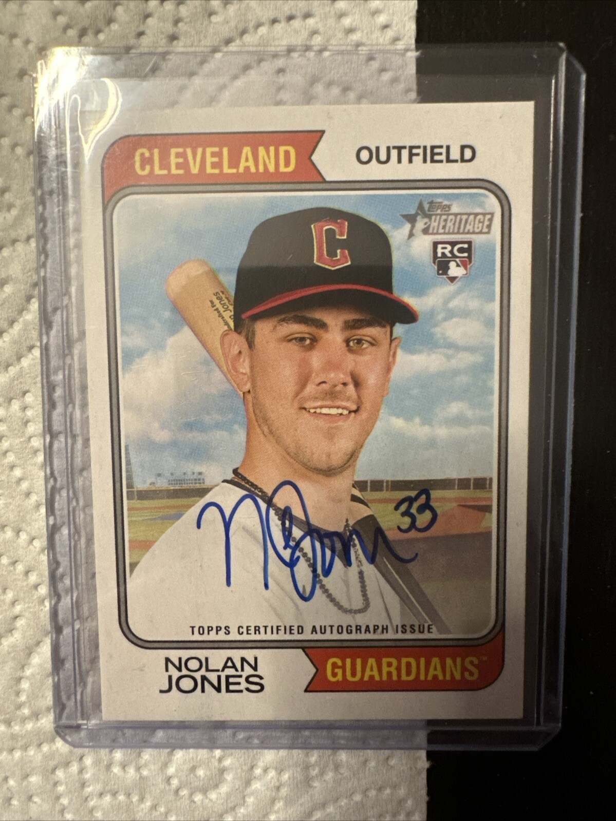 2023 Topps Heritage - Real One Autographs #ROA-NJ Nolan Jones (AU, RC)