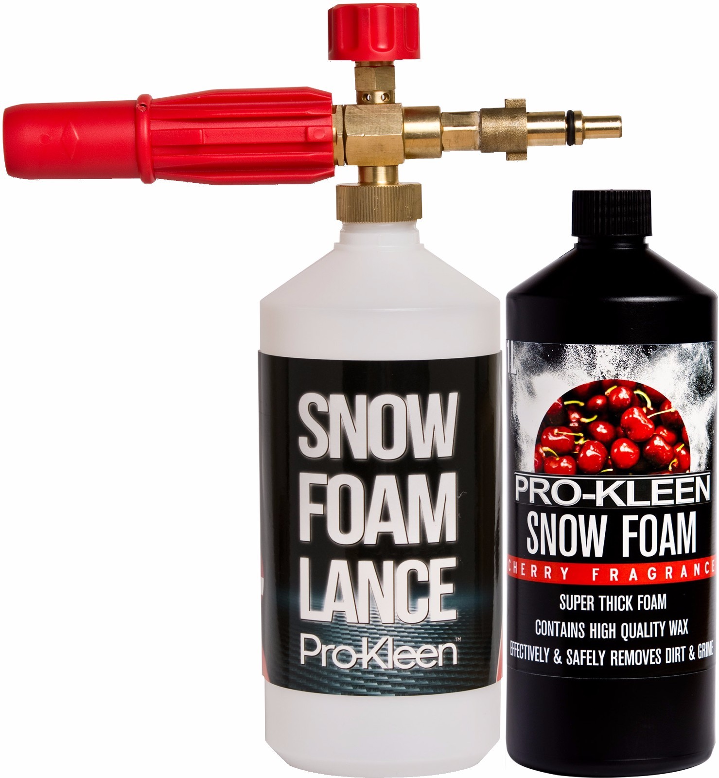 ProKleen Nilfisk Pressure Washer Snow Foam Lance With 1L Cherry Car Shampoo Wax
