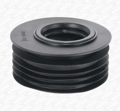McALPINE DC3BL-OS schwarz 110 mm Bodenrohr Reduzierstück auf 2'' / 50 mm / 55 mm Steckverschluss