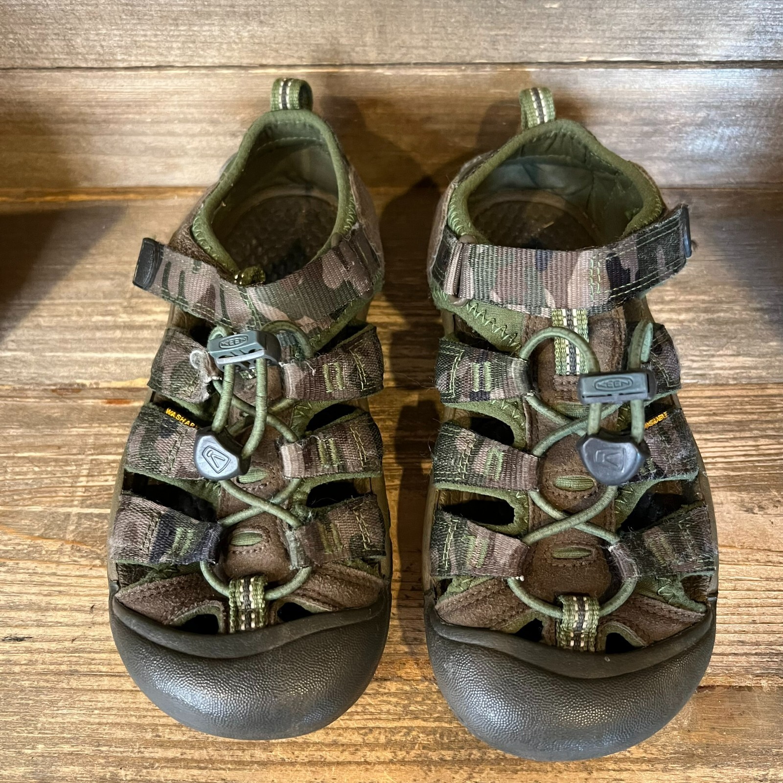 Sandali scarpe bambino Keen Newport verde mimetico outdoor zoppicante acqua taglia 2 anni