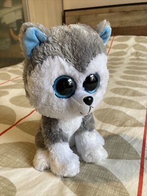 Ty Beanie Boos Buddies Kuscheltier Slush Husky Hund Wolf 10 Zoll 25 cm Stofftier Plüsch i5