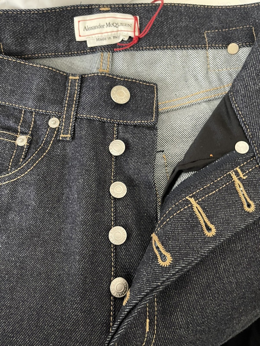 alexander mcqueenデニム Alexander McQueen Hybrid Green Stripe On Side Japanese Denim