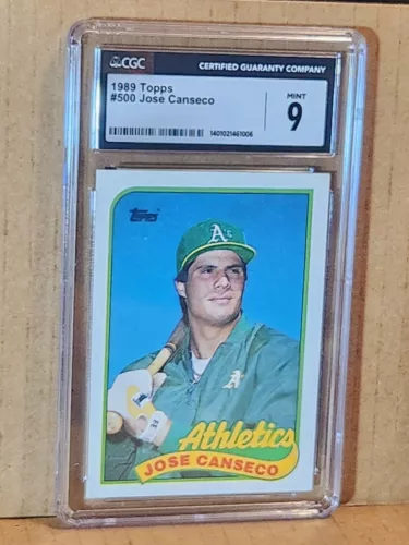 1989 Topps Jose Canseco #500 CGC 9 MINT FRESHLY GRADED WITH MINT CASE