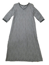 Vintage 90s CP Shades San Francisco 3/4 Sleeve Maxi Dress Charcoal Jacquard