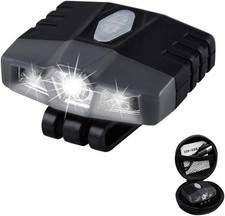 Ultra Bright Mini Hands Free LED Clip on - Rechargeable Waterproof Hat Light Fl