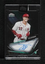 2021 Topps Chrome Black Green Refractor 42/99 Tyler Stephenson #CBA-TS Auto 06bg