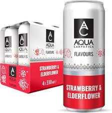 AQUA Carpatica Sparkling Flavours Natural Fruit Juice Sugar Free Rich Minerals