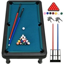 Koijump Portable Billiard Mini Pool Tables for Kids Tabletop Games with 2 Cues