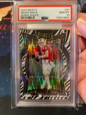 2024 Select Zebra Shock Drake Maye PSA 10 Rookie Card