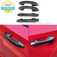 4PCS Carbon Fiber ABS Exterior Door Handle Cover Trims For Kia Stinger 2018-2023