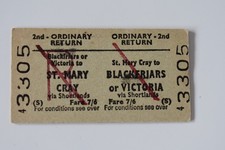 British Railway Ticket Blackfriars or Victoria to St Mary Cray BRB (S) 3305