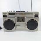 Hitachi TRK-7000AU Vintage Cassette Radio Boombox FM SW1 SW2 MW 2 Way 4 Speaker