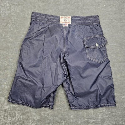 Birdwell Beach Britches Shorts Mens 30 Blue Lifeguard Board Swim Trunks USA