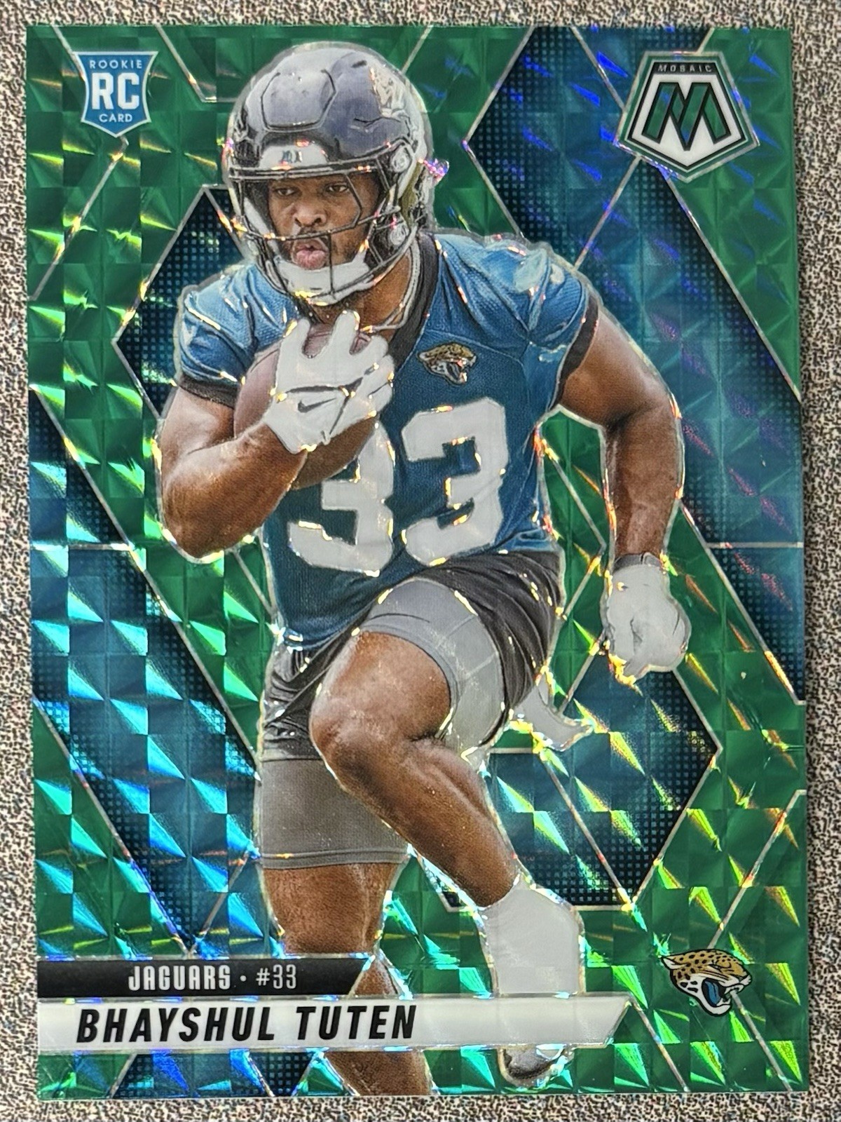 2025 Panini Mosaic BHAYSHUL TUTEN #385 RC Rookie Green Mosaic Prizm - Jaguars