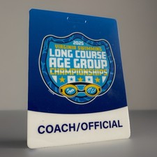 Swim Meet Coach Credential Bag Tag 2025 Long ...