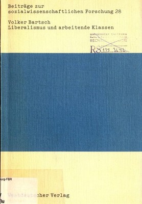 Liberalismus und arbeitende Klassen Zur Gesellschaftstheorie John Stuart Mills B