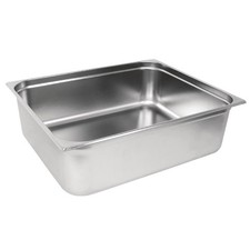 Vogue Stainless Steel 2/1 Gastronorm Tray 200mm - GM317