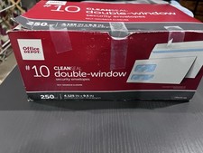 Office Depot CleanSeal #10 Double-Window Security Envelopes 250ct 679-689
