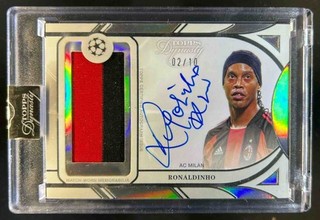 2024 25 Topps Dynasty UEFA Ronaldinho Patch Auto #2/10 Milan