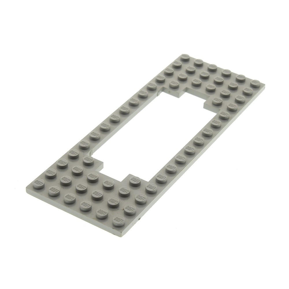 1x Lego Train Building Plate 6x16 Light Gray Motor Cutout Narrow 112 113 3058a