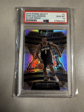 2019 Panini Select, Silver Prizm. Zion Williamson. Psa 10