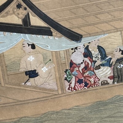竹の絵画 金色フレーム付き Original Japanese 1940s Woodblock 17”x11.75” Print Signed Gold