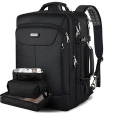 Carry on Backpack, Extra Large 50L Airline Approved TSA Travel Black-rfid