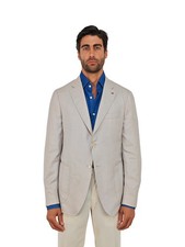 5400 ISAIA NAPOLI Beige Jacket Sport Coat Cashmere Silk Linen 42 US 52 EU 8L