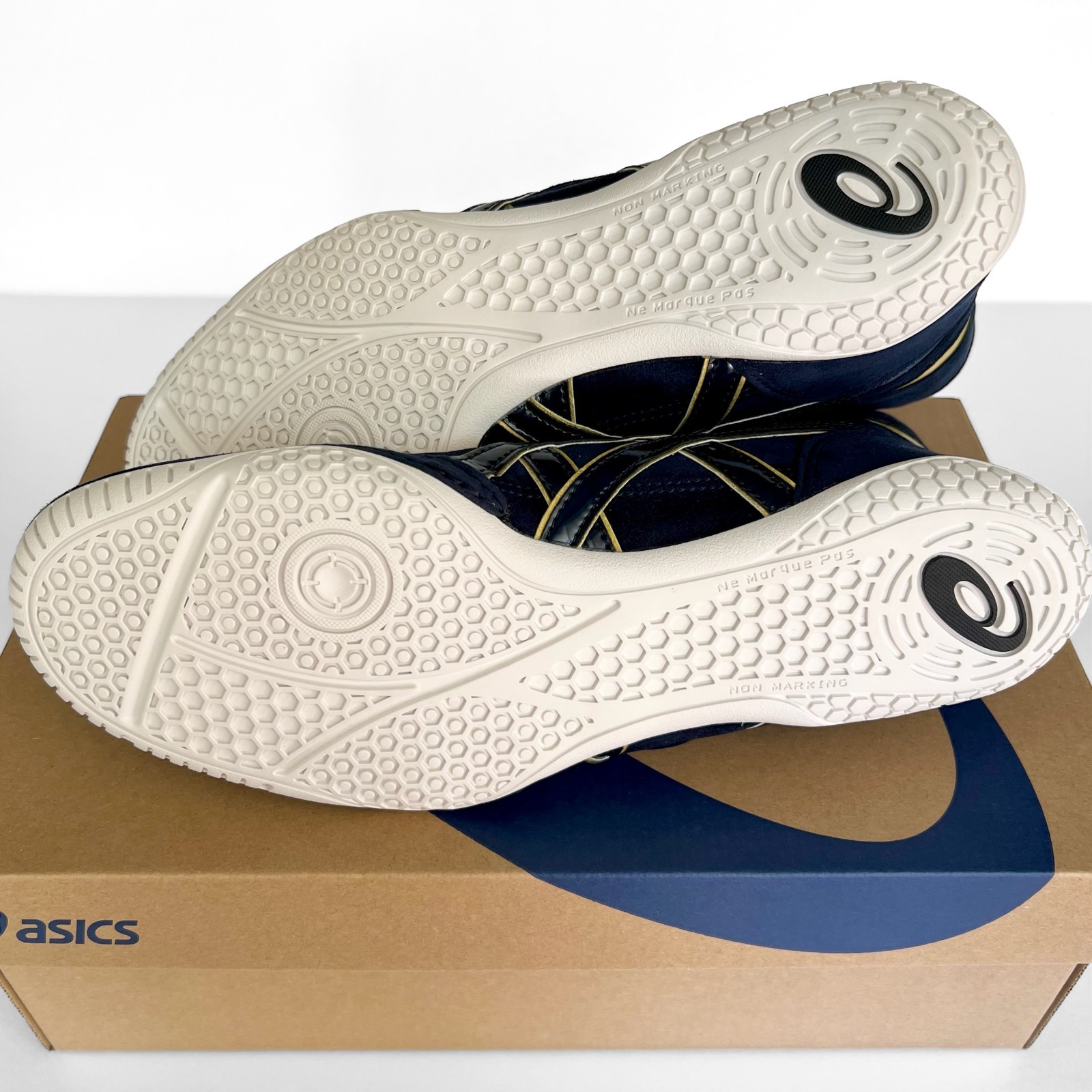 ASICS Wrestling Shoes 1083A001 Special Order Navy x Gold [ Size: US8 / 25.5cm] thumbnail 4