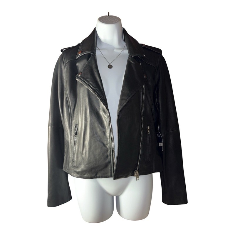 Lucky Brand 100% Lamb Leather Motorcycle Jacket Women’s