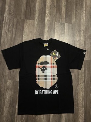 Bape Check by Bathing Ape Tee Black Size Small (new)