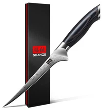 SHAN ZU Fillet Knife 7 Inch, Powder Steel Boning Knife High Carbon Japanese F...