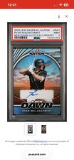 Waldschmidt  PSA 9 ‘25 LEAF-  BASEBALL NATION NEW DAWN BLUE Foil AUTO RC #’d /3