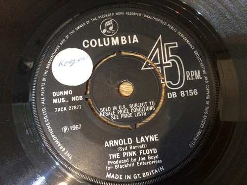 The Pink Floyd Arnold Layne 7" vinyl single record solid centre. UK