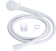 RV Shower Head with Hose - Non-Metallic - White 