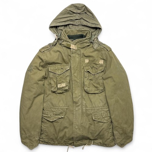 Brandit M-65 Giant Jacket Mens Small Removeable Fleece Liner Hooded Military