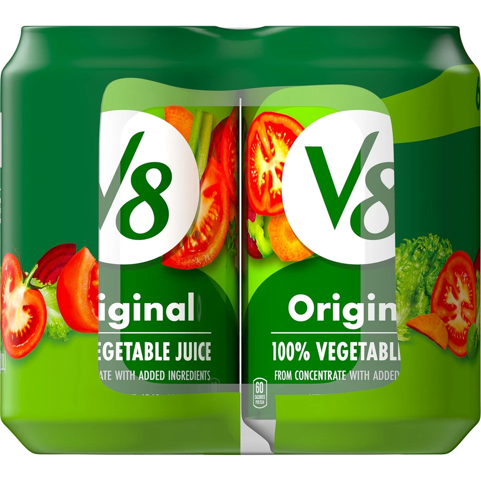 V8 Original Jugo 100% Vegetal 11.5oz Lata 6 Unidades (Paquete de 4) Bebida Saludable Foto 4 de 4