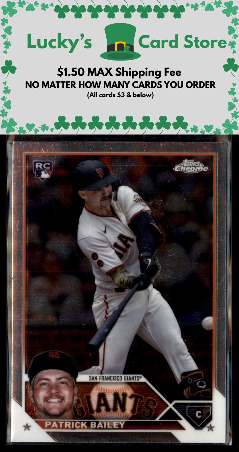 2023 Topps Chrome Update #USC217 Patrick Bailey Rookie