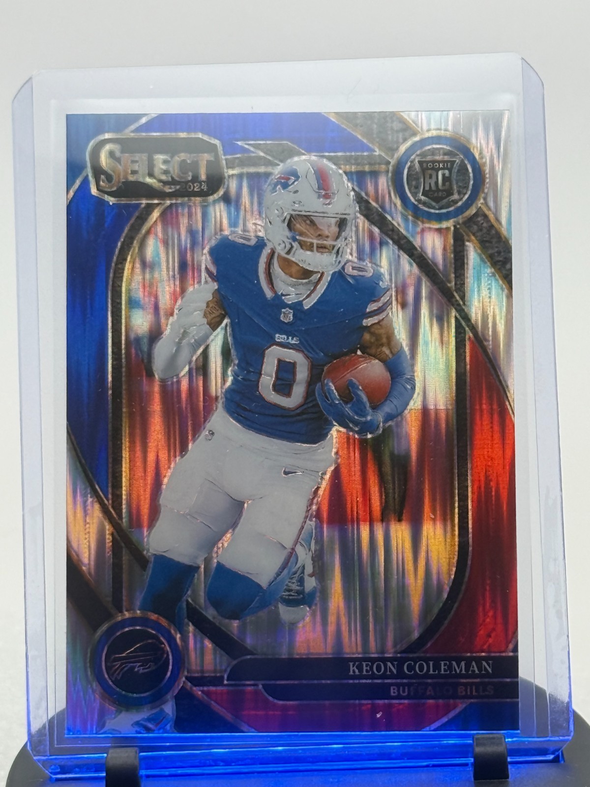 2024 Panini Select - Club Level Keon Coleman #280 Blue and Red Shock