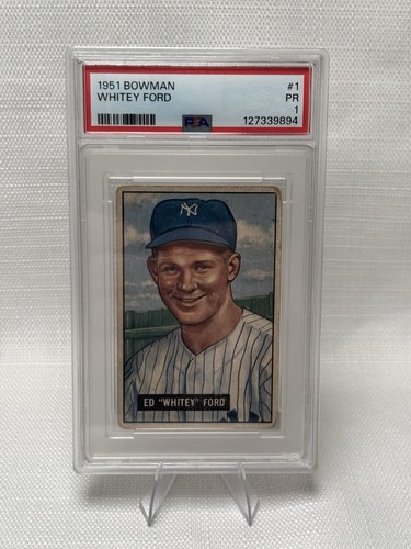 1951 Bowman #1 Whitey Ford RC PSA 1 PR Vintage New York Yankees HOF Rookie