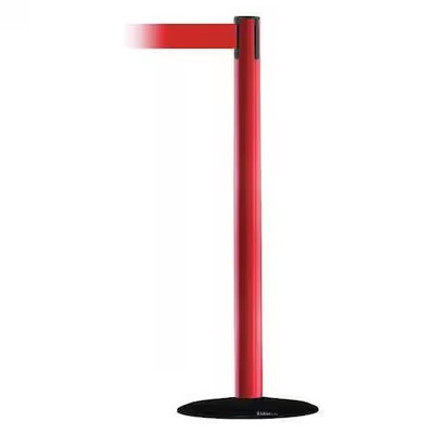 Tensabarrier 889B-33-21-Max-No-R5x-C Barrier Post With Belt, Red, 13 Ft Length,