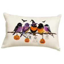 Black 12x20 Inch Halloween Pillow Covers - Pack of 1