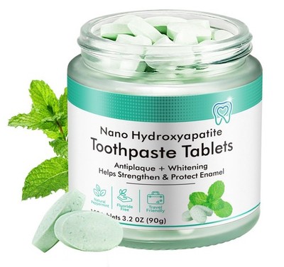 Toothpaste Tablets 150pcs Chewable Whitening - Nano Hydroxyapatite Toothpaste fo