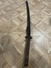 Hand made Katana With suede Handle And Black Wooden Sheath. Longest 43”
