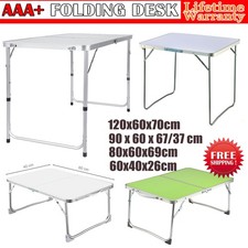 Folding Table Portable Fold Up Tables Camping Garden Party Trestle Heavy Duty UK