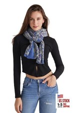 Scarf for Women Super Soft Classic Womens Scarfs Cashmere Scarves Blue Floral