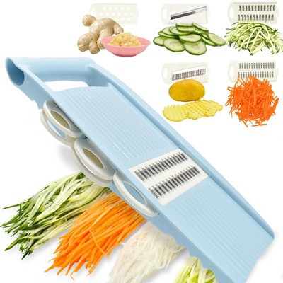 5-in-1 Mandoline Slicer Vegetable Cutter Julienne Shredder Potato Chip Maker