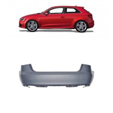 ABS Stoßstange hinten grundiert für Audi A3 (8V1, 8VK) 3-Türer ab Facelift 2016